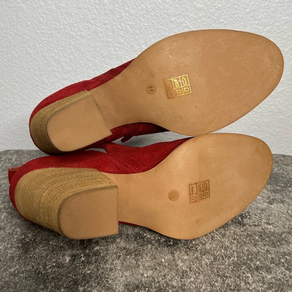 Jeffrey Campbell Dark Red Suede Rosalee Shoes Sz 11 - Picture 6 of 6
